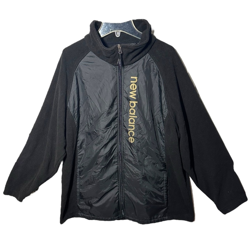 New Balance Women’s Black Polyester Long Sleeve Fleece Full Zip Jacket Size 2X